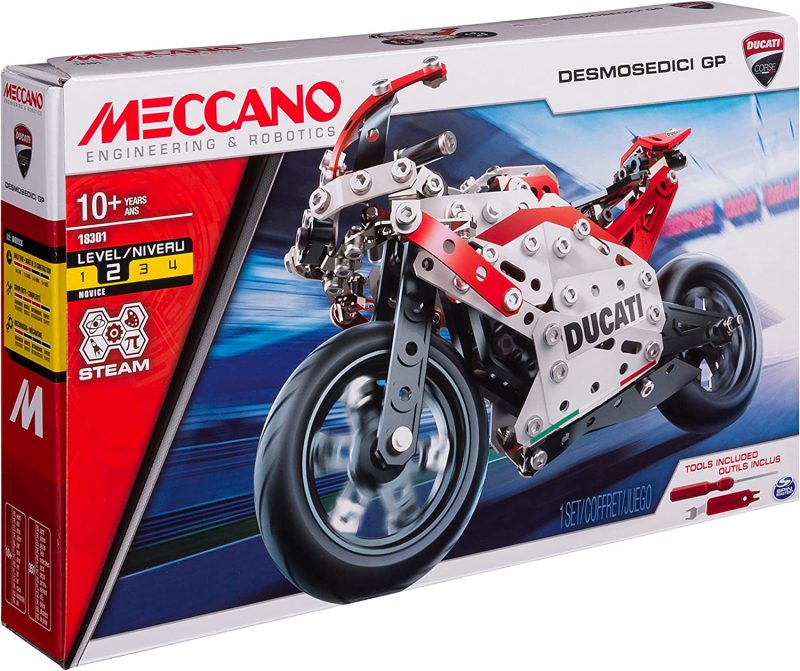 Meccano by Erector Ducati Desmosedici GP STEM Building Kit with Coil-Spring Suspension, for Ages 10 and Up - Image 6