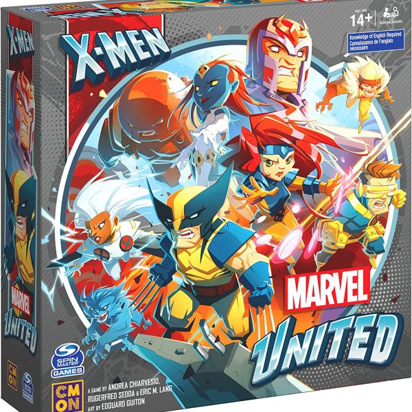 Spin Master Games X-Men, Marvel United Board Game with Cards and Collectible Hero Villain Figurines Party Fun Movie Challenge