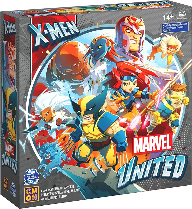 Spin Master Games X-Men, Marvel United Board Game with Cards and Collectible Hero Villain Figurines Party Fun Movie Challenge
