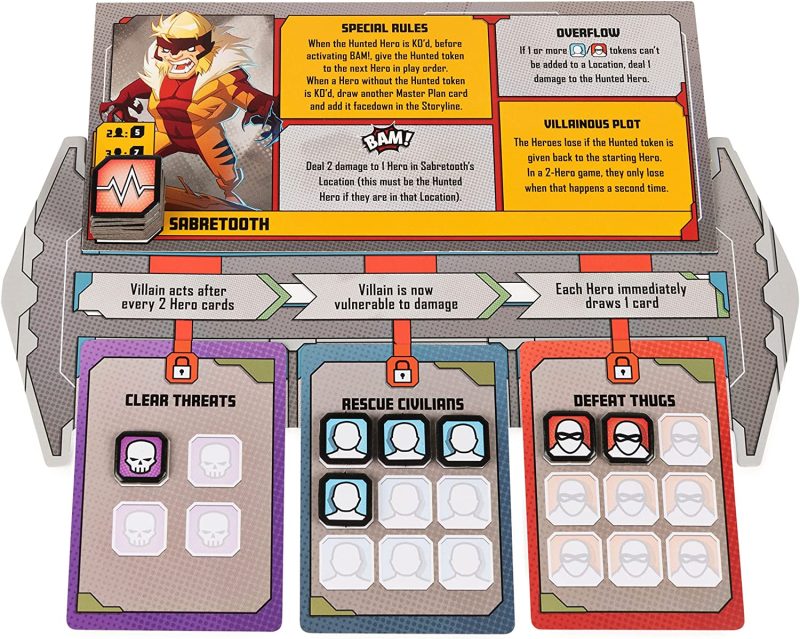 Spin Master Games X-Men, Marvel United Board Game with Cards and Collectible Hero Villain Figurines Party Fun Movie Challenge - Image 6