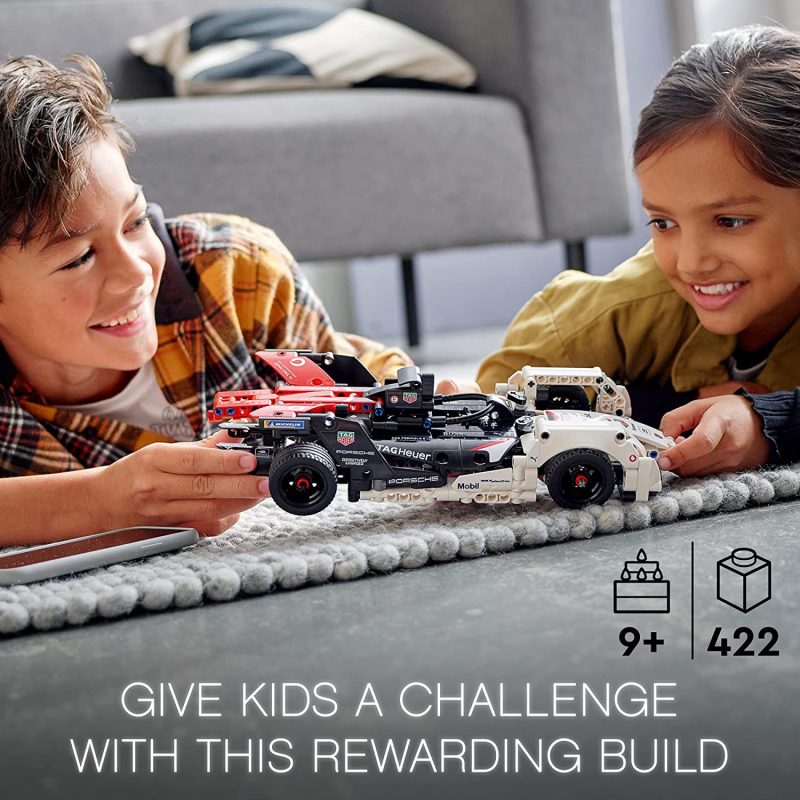 Lego Technic Formula E Porsche 99x Electric 42137 Model Building Kit; Pull-Back Race Car Toy for Ages 9+ (422 Pieces), Building Sets - Image 3