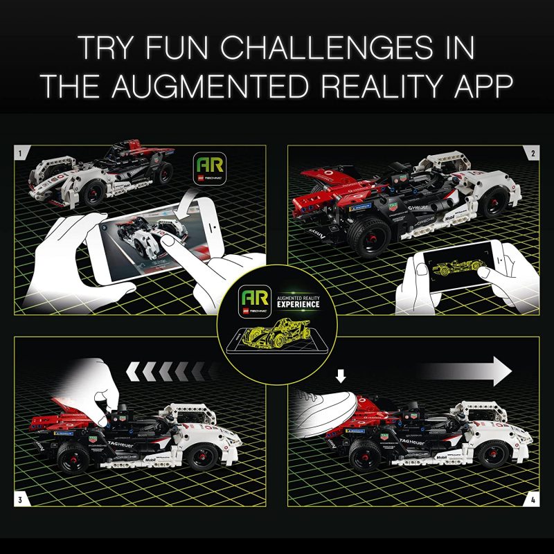 Lego Technic Formula E Porsche 99x Electric 42137 Model Building Kit; Pull-Back Race Car Toy for Ages 9+ (422 Pieces), Building Sets - Image 6