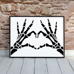 Spooky Skeleton Hands Heart SVG Bundle for Halloween Designs - Image 3