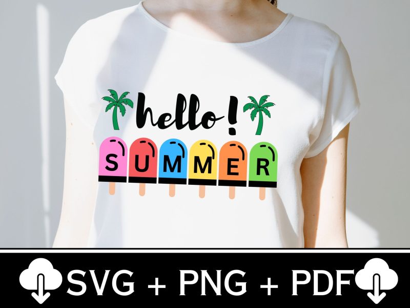 Hello Summer SVG Bundle | Beach, Sun, and Fun | Instant Download - Image 4
