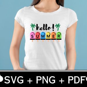 Hello Summer SVG Bundle | Beach, Sun, and Fun | Instant Download - Image 5