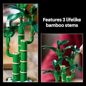 LEGO Botanicals Lucky Bamboo Building Set - Artificial Plant for Indoor Home Décor, Adults Ages 18+ - Fake Plant Decoration for Table, Desk, Office - Gift for Mother's Day - 10344, Building Sets - Image 4